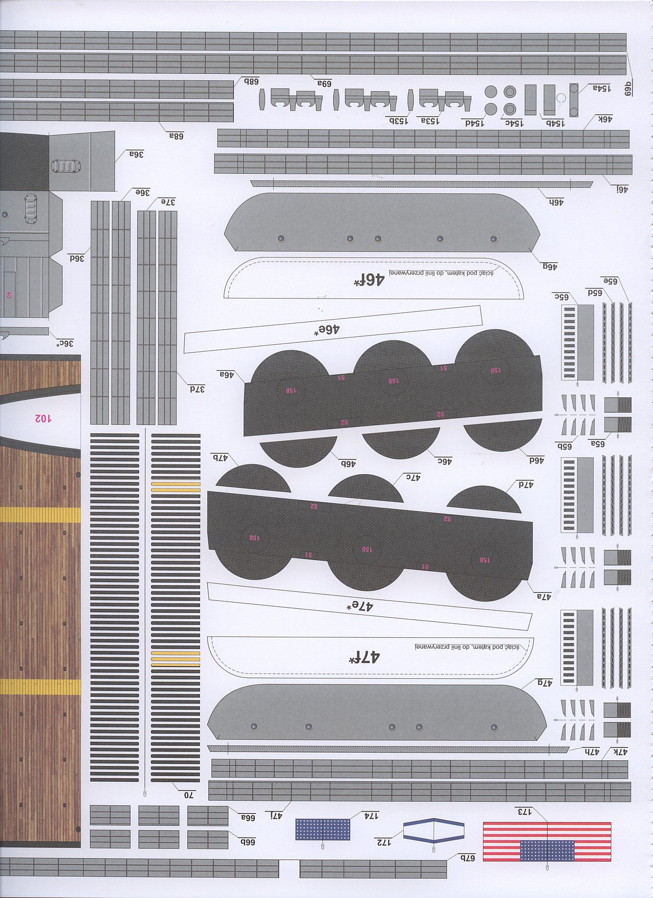 美国航母Essex艾塞克斯船模平面图纸
